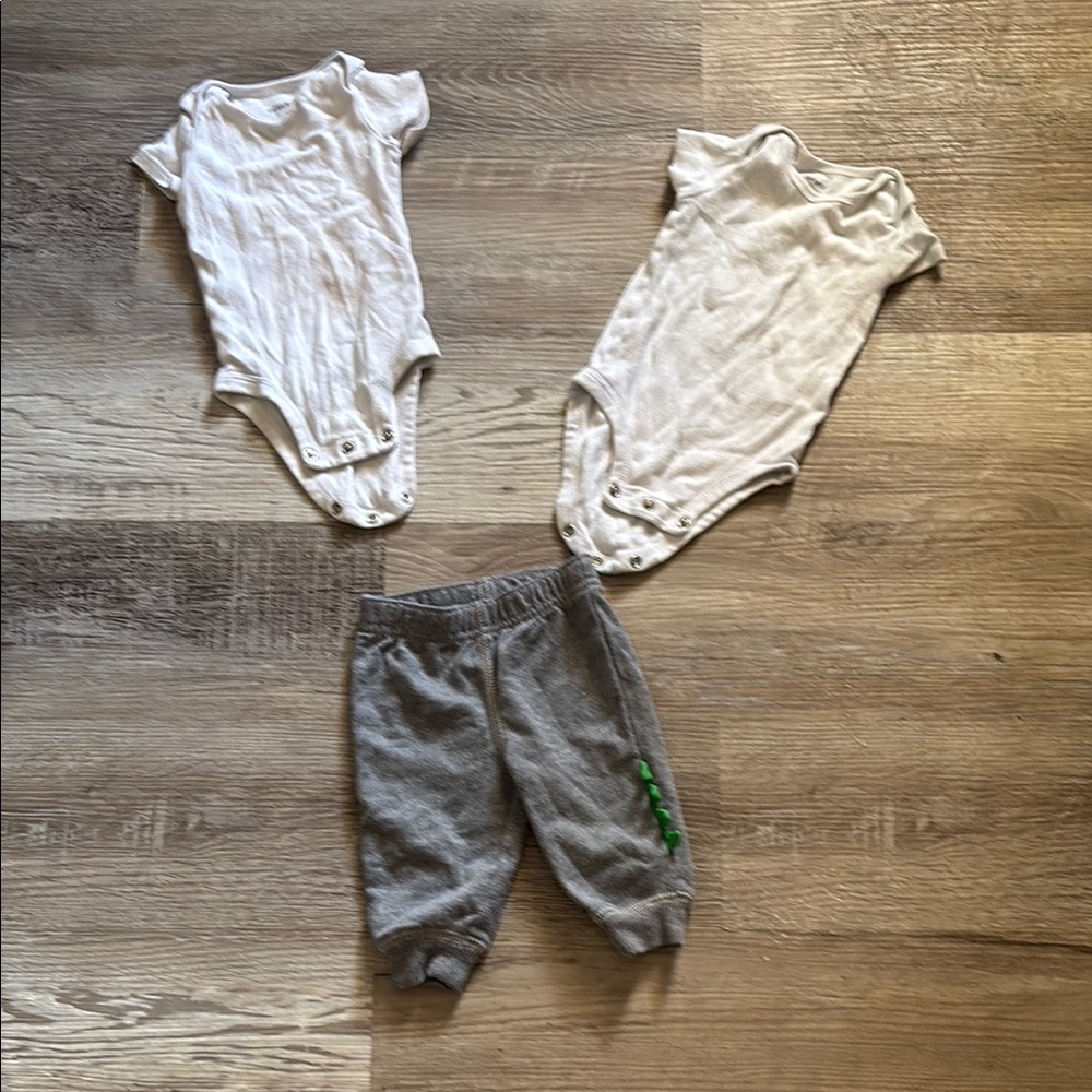 Carter's Gray and White Baby Outfit